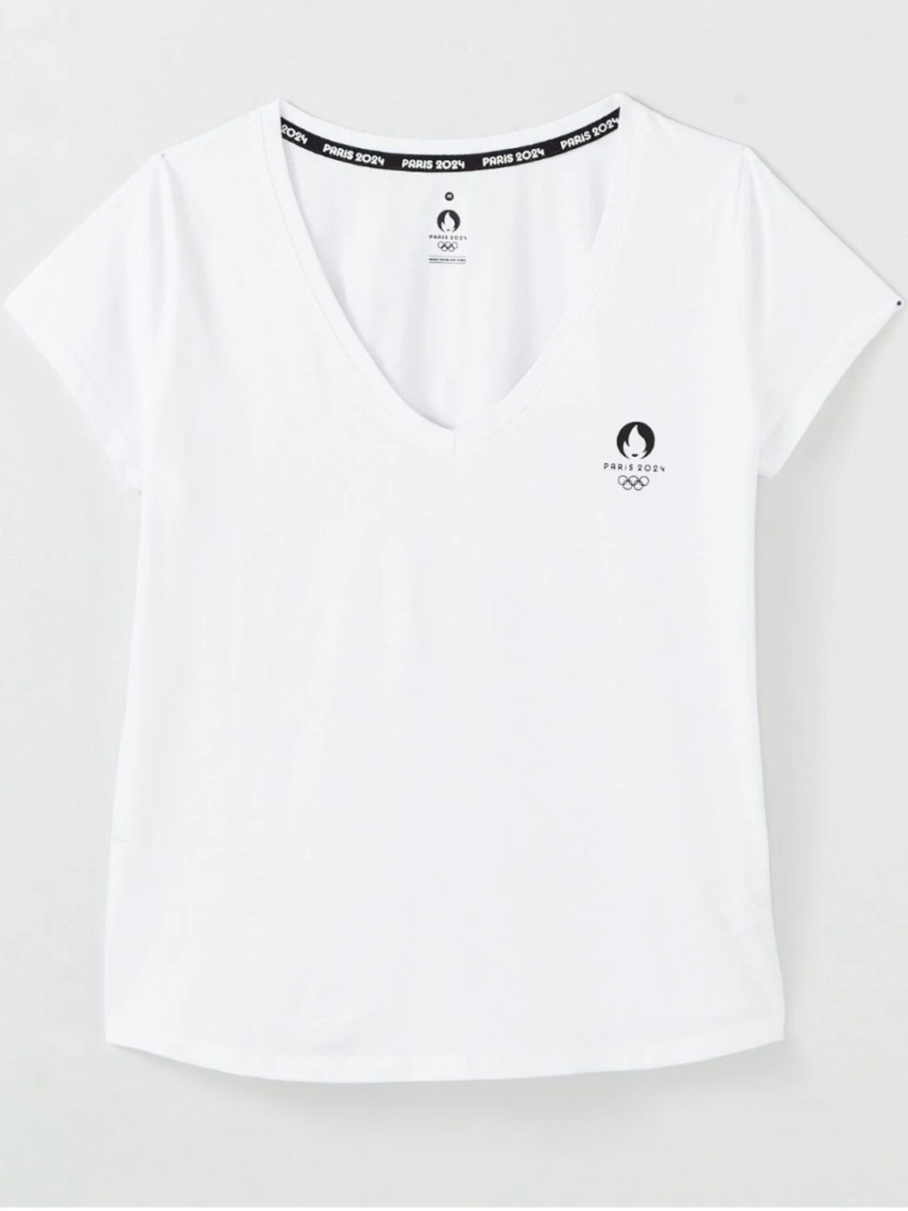 NWT T-Shirt Femme Blanc Jeux Olympiques PARIS 2024 Tee Size Small